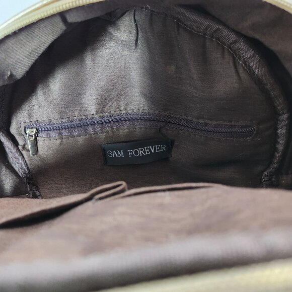 3AM Forever Gold Mini Bling Backpack 11.5" H x 10" W x 4" D - Picture 6 of 8